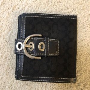 COACH BLACK BUCKLE WALLET